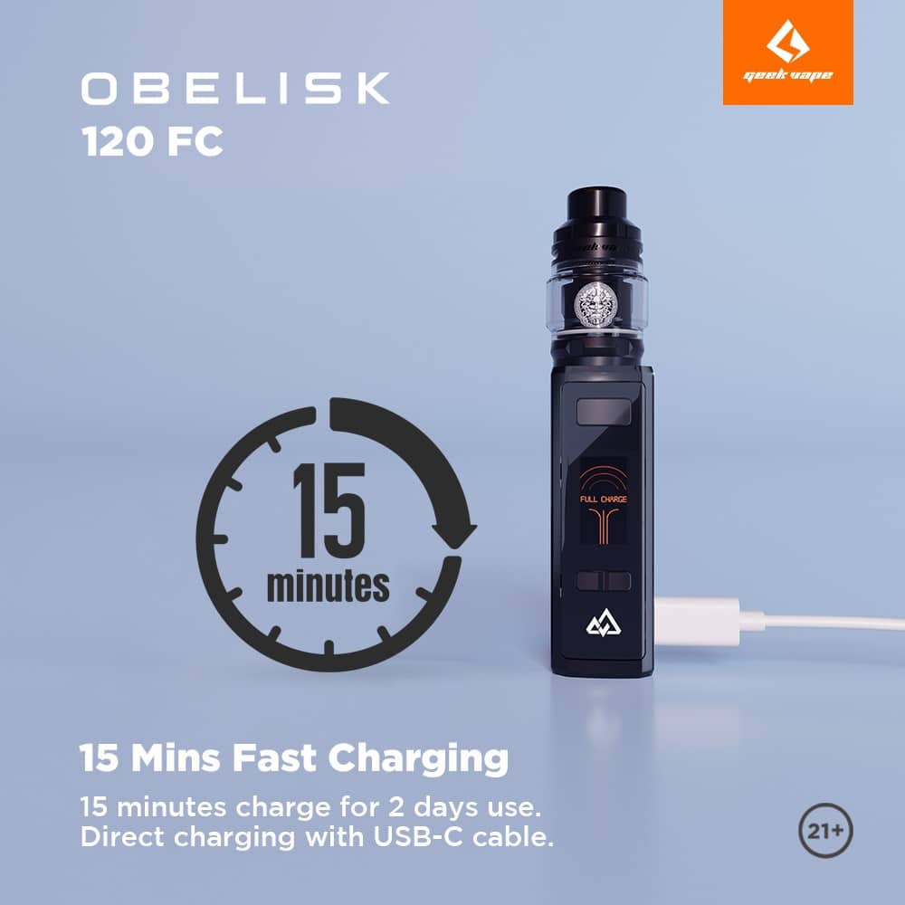 Geekvape Obelisk 120 FC Kit - Smoke To Live Vape Shops