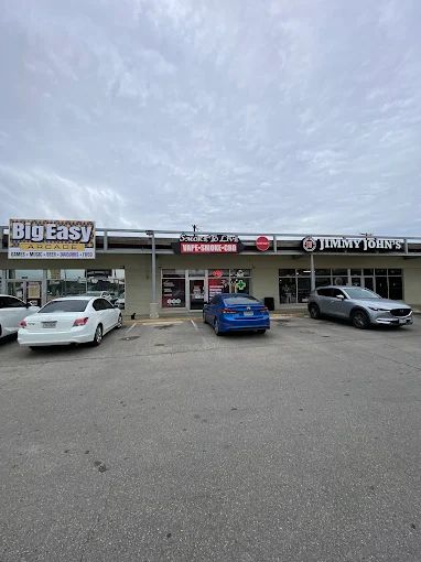 Smoke To Live Vape Smoke CBD storefront on Nacogdoches Rd between Big Easy and Jimmy John's